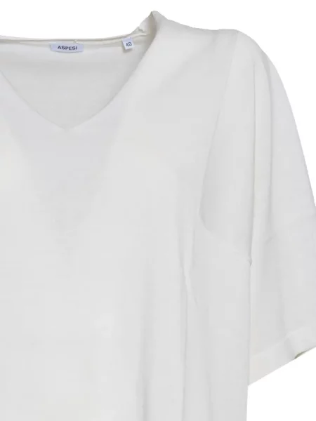 Koszulka Aspesi z dekoltem w serek biała