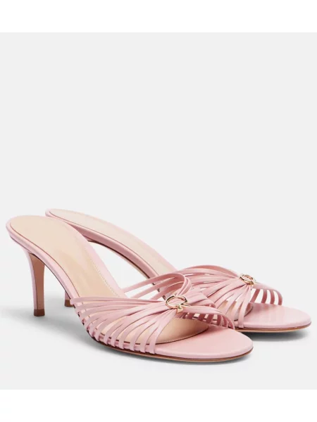 Usnjene mules Gianvito Rossi roza