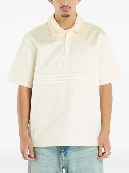 Běžecké pruhované prošívané tričko Adidas oranžové