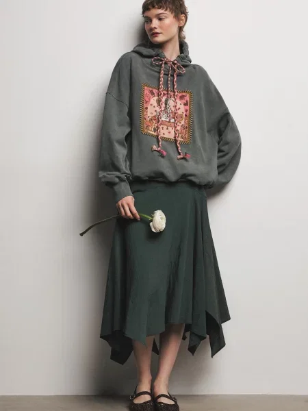 Medicine bluza z kapturem zielona