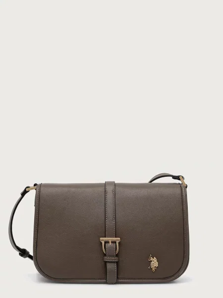 U.S. Polo Assn. geantă crossbody pentru femei cu imitație de piele NANTUCKET maro