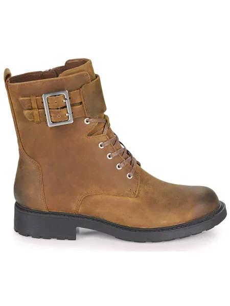 Pantofi Clarks din dantelă maro