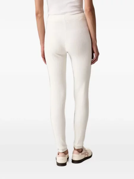 Pantaloni Guess alergare cu autograf alb