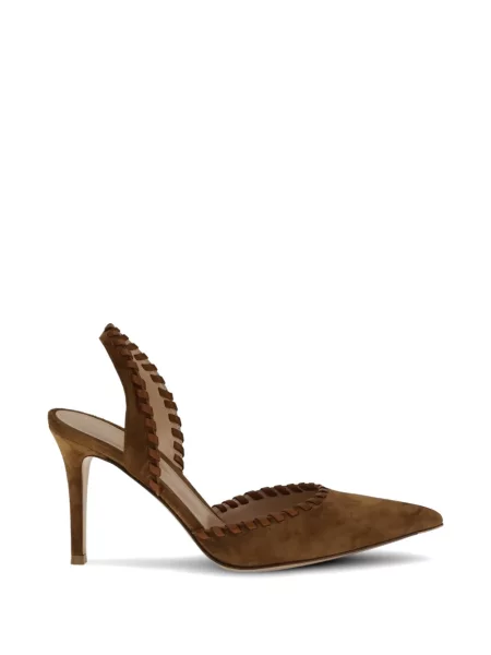 Pantofi cu toc Gianvito Rossi din piele de căprioară maro