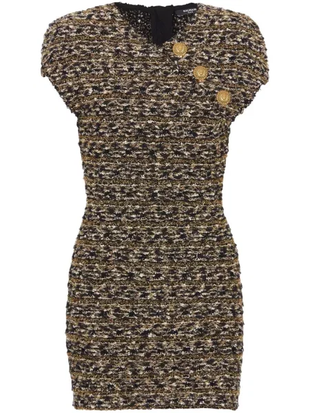 Rochie Balmain din tweed auriu
