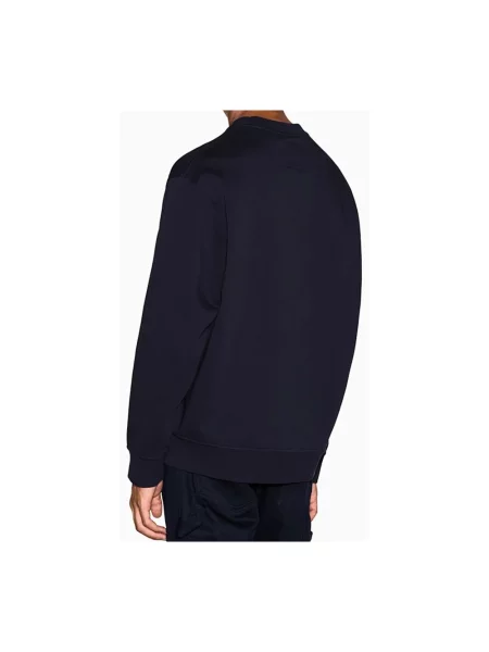 Bluza Armani Exchange ze stretchu z logo niebieska