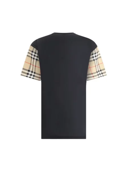 Koszulka Burberry casual w kratkę czarna