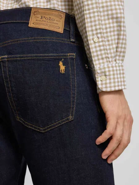 Jeansy o kroju slim fit z Mieszanka bawełny Model SULLIVAN' Polo Ralph Lauren niebieskie