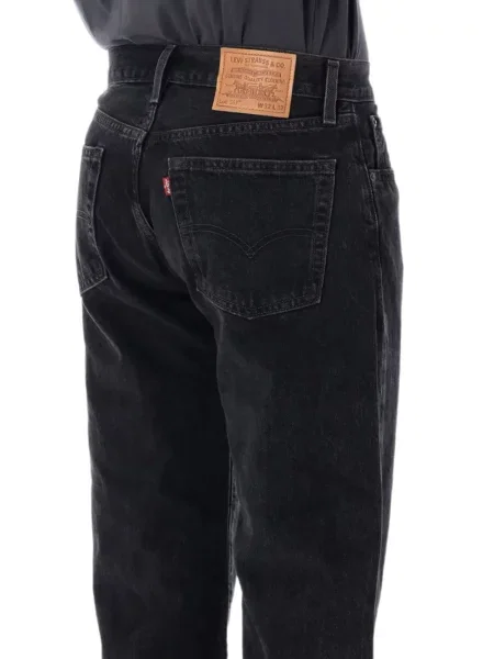 Levágott öves magas derekú szoknya Levi's® fekete