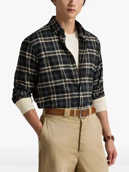 Șapcă Polo Ralph Lauren de mătase cu broderie cu dungi negru