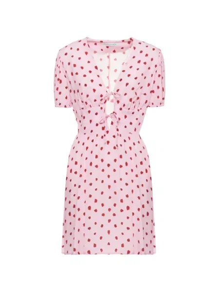 Rochie mini Mar De Margaritas cu model floral cu imagine cu legături roz
