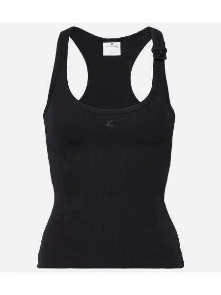 Top Courreges tricotate negru