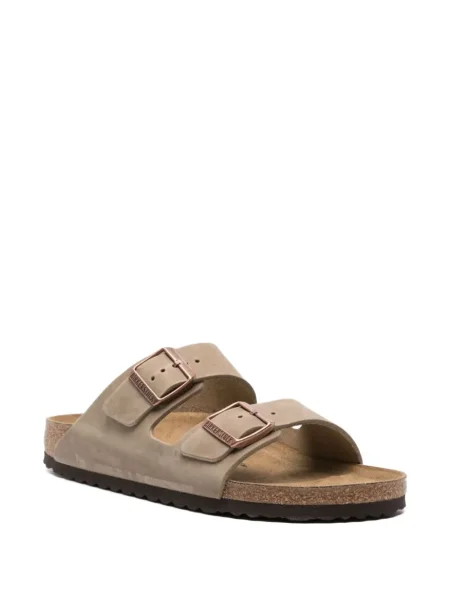 Кожени сандали Birkenstock с катарама кафяво