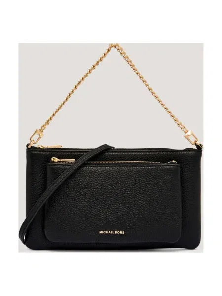 Geanta de piele Michael Kors din piele plic negru