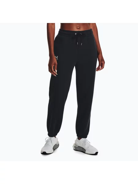 Fleecové kalhoty jogger Under Armour bílé