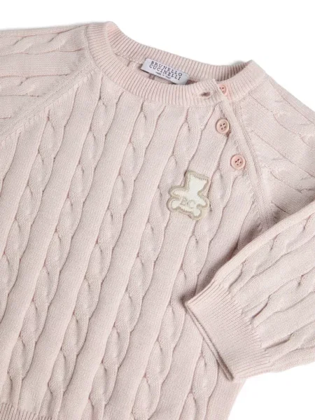 Sweter dziecięcy Brunello Cucinelli różowy