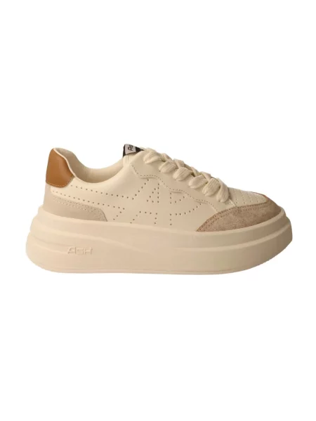 Sneakersy Ash zamszowe z logo białe