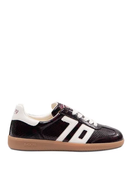 Sneakerși Back 70 cu model piele de șarpe roșu