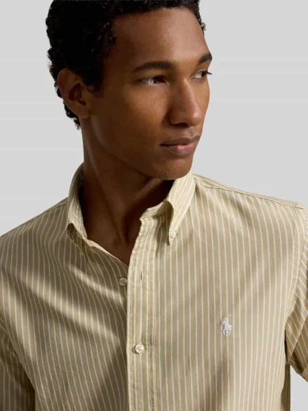 Koszula casualowa o kroju regular fit z czystej bawełny Polo Ralph Lauren beżowa