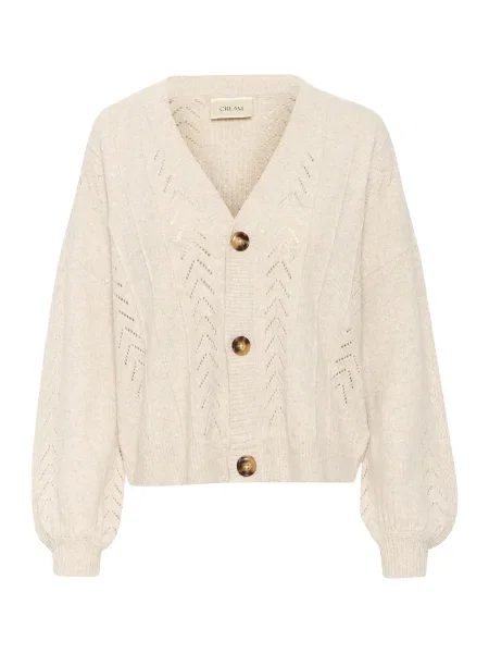 Cream Geacă tricotată Holiday pielii