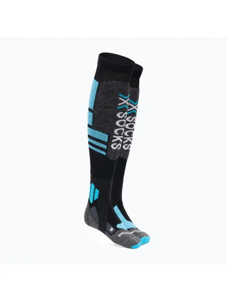 Olcsóbban. Snowboard zokni X-Socks Snowboard fekete/szürke/teal kék. Méret: EU fekete
