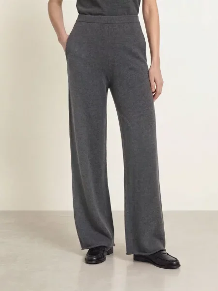 Mm By Max Mara Pletené Kalhoty Ottimo S Kašmírem šedá
