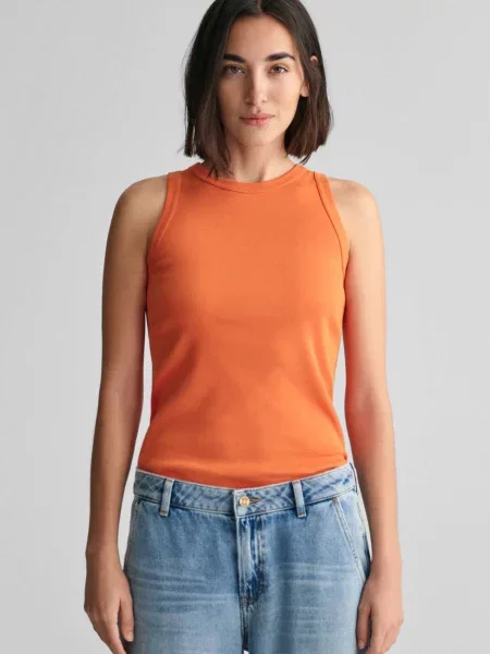 Майка Gant з високим коміром помаранчева