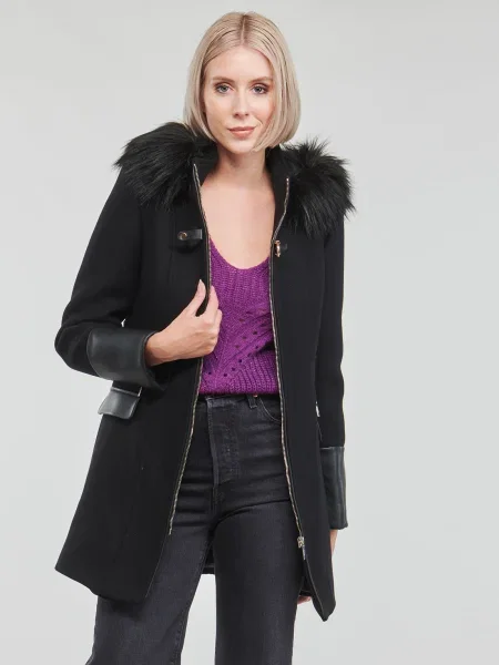 Morgan palton de lana de tranzitie negru