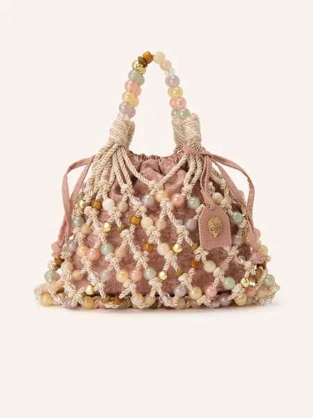 Torebka Kurt Geiger London z koralikami beżowa