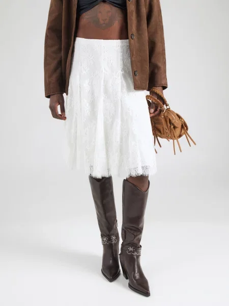 Abercrombie & Fitch Fustă natural alb