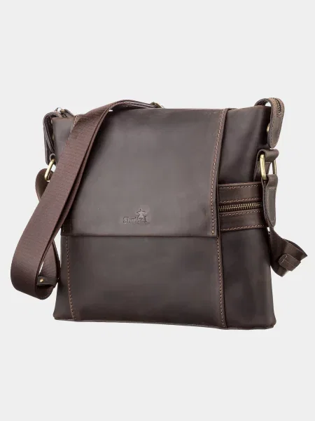 Кожаная сумка Shvigel коричневая
