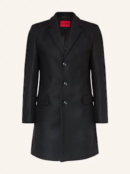 Hugo Vlněný Kabát Migor černá