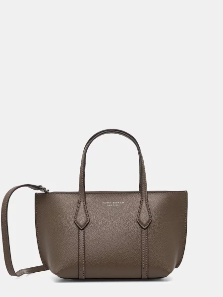Geantă shopper Tory Burch din piele maro