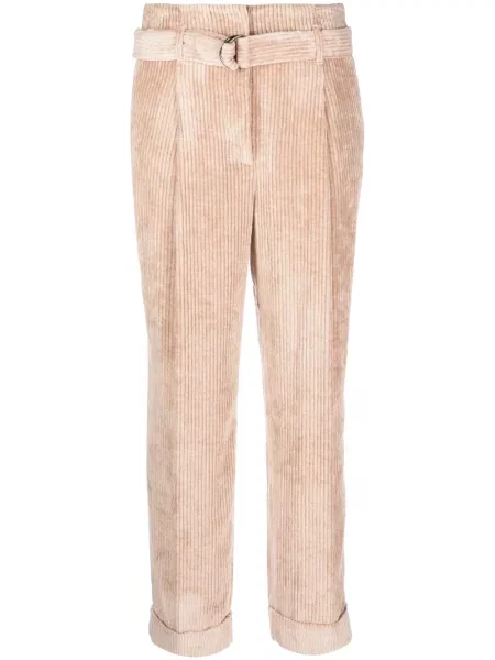 Pantaloni Peserico de catifea cord maro