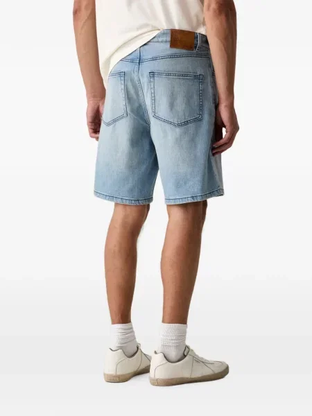 Pantaloni scurți din denim Benetton albastru