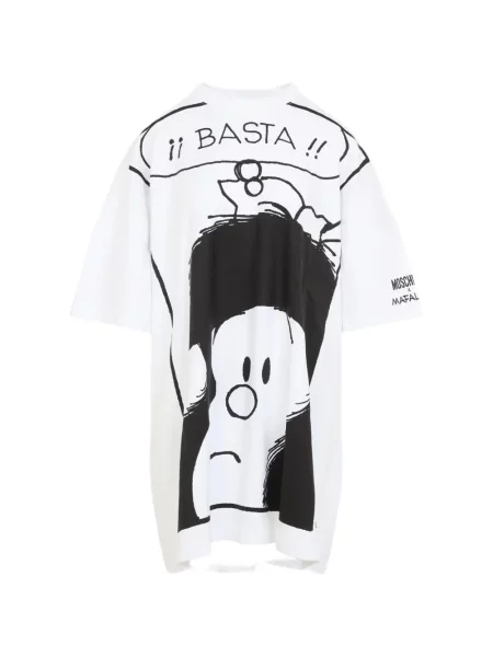 Rochie tip cămașă Moschino cu imagine alb