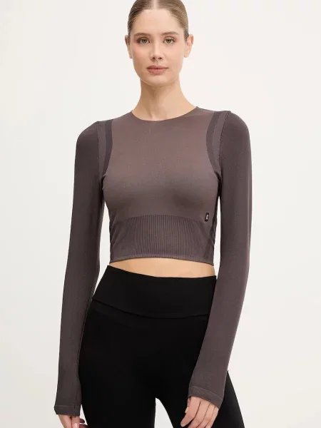 Tricou mânecă lungă On-running alergare maro