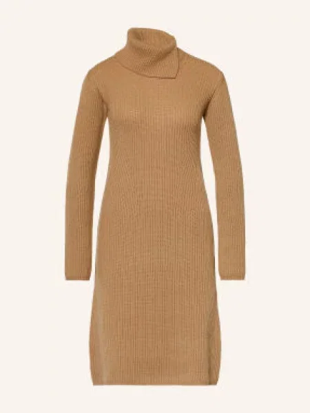 Max Mara Studio Pletené Šaty Oscuro velbloudí