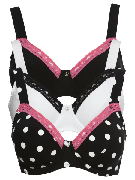 Bonprix Sutien roz / negru alb