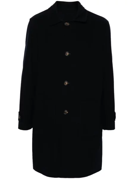 Palton Eleventy de lână albastru