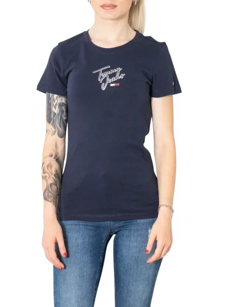 Koszulka Tommy Hilfiger Jeans niebieska