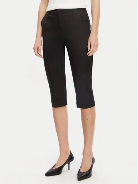 Hlače iz tkanine Guess črna