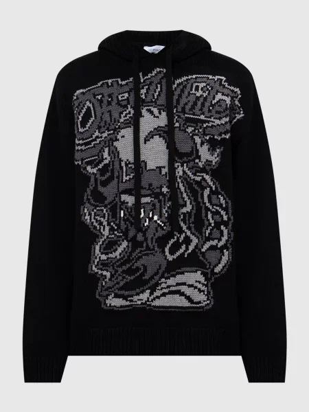 Худі Scorpio з вовною Off-white чорне
