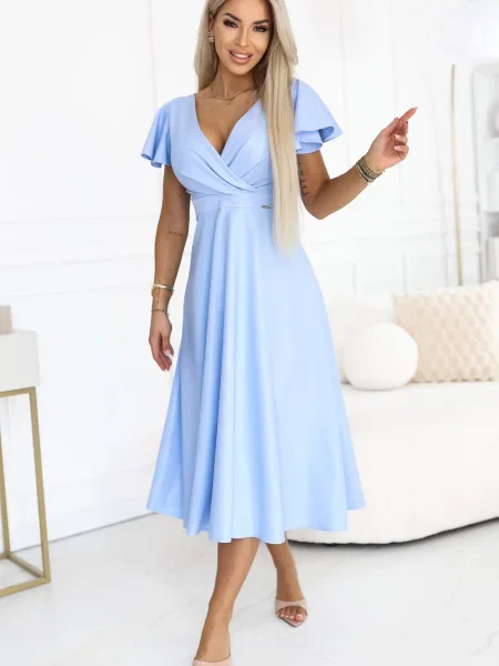 Rochie midi Numoco albastru