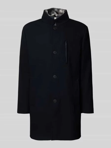 Krótki płaszcz ze stójką i wpuszczanymi Roy Robson granatowy