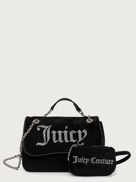 Juicy Couture torebka crossbody welurowa KIMBERLY czarna