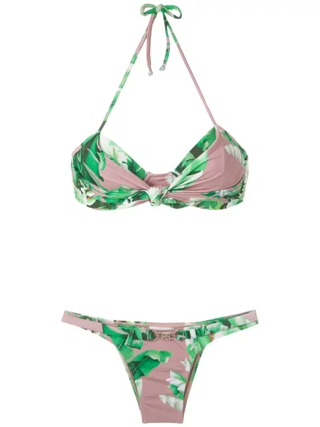Bikini Amir Slama cu model floral cu imagine verde