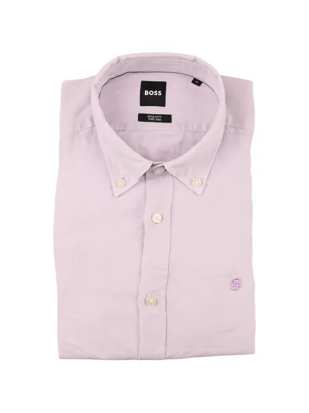 Cămașă Boss cu broderie roz