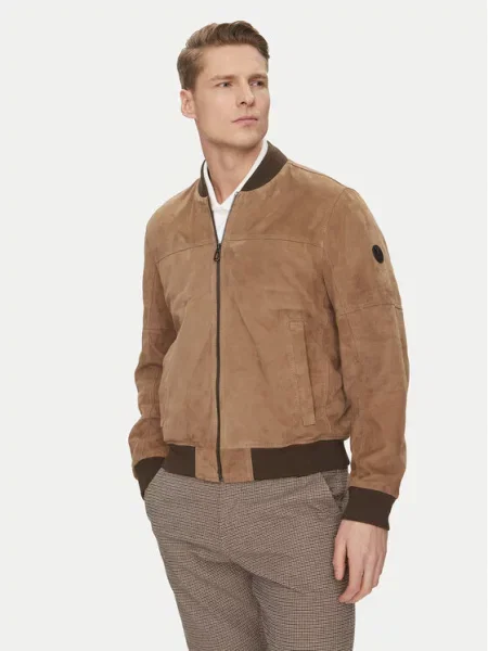 Usnjena jakna JOOP! bež