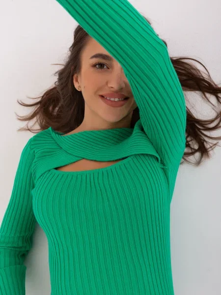 Pulover Fashionhunters verde